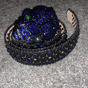 Black and Blue Snake belt